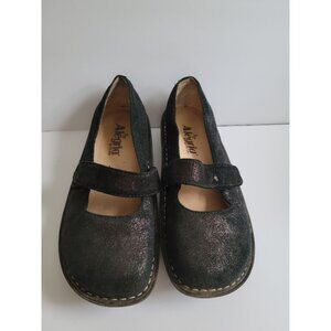 Alegria Womens Mary Jane Comfortable Glitter Shoes Black EU 37 US 7